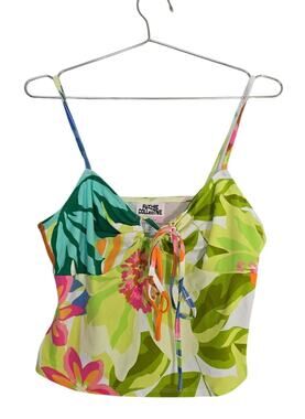 Future Collective x Alani Noelle Floral Strappy Tank Women’s M Y2K Tie Top Crop